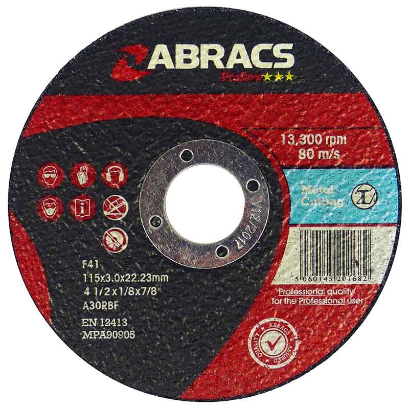 Abracs PF23030FM Proflex Flat Metal Cutting Abrasive Disc 230mm x 3mm x 22mm