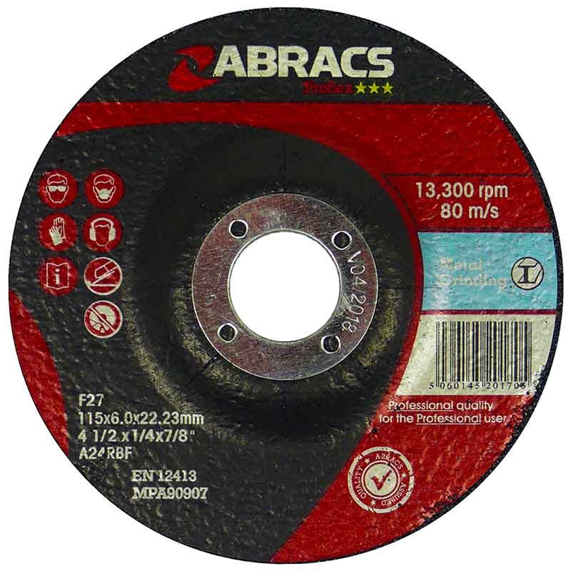 Abracs Proflex Metal Grinding Discs 6mm x 22mm