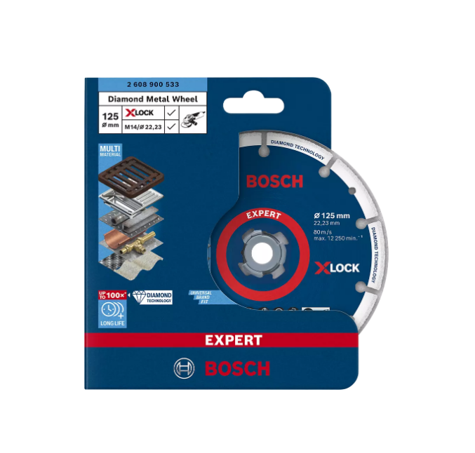 Bosch X-Lock Abrasive Cutting Discs 125mm x 1mm x 22.23mm 2608619262