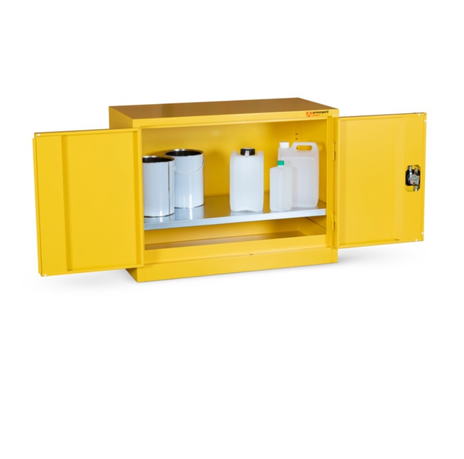 Armorgard Hazardous Floor Cupboard SafeStor 900x465x700 c/w 1 Shelf HFC1