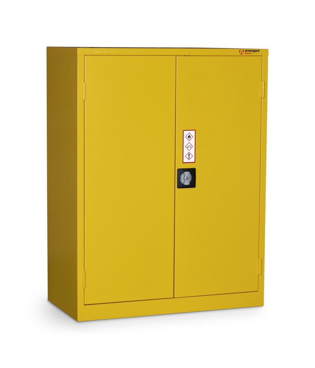 Armorgard Hazardous Floor Cupboard 900x480x1200 c/w 2 Shelves HFC5