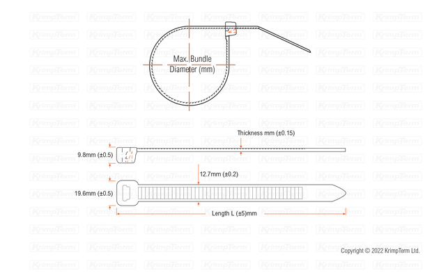 data sheet for cable tie