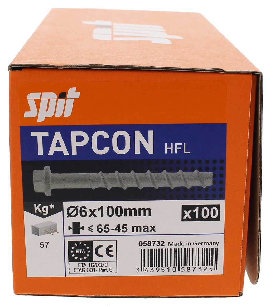 6 x 100 tapcon screwbolts