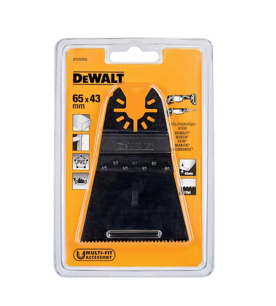 Dewalt DT20705 Multi-Tool Fastcut Wood Blade L43 W65mm