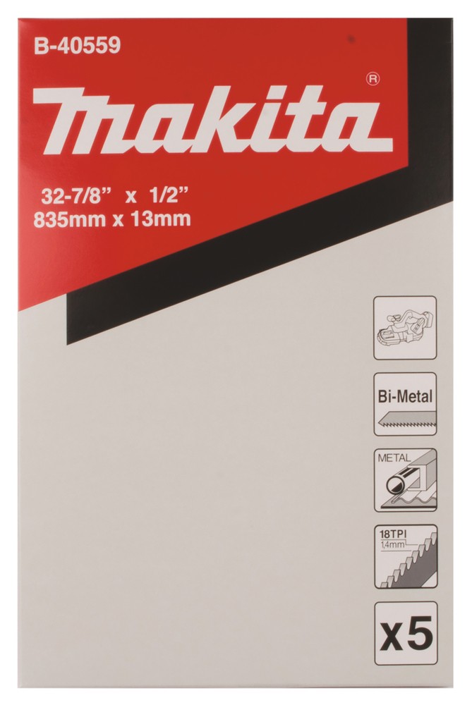 Makita B-40559 835mm x 13mm Bandsaw Blade (Pk 5)