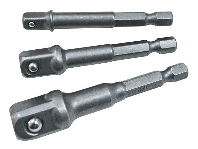 Faithfull FAISBSOCDRIV 1/4 Hex to Square Drive Adaptor 3pc Set