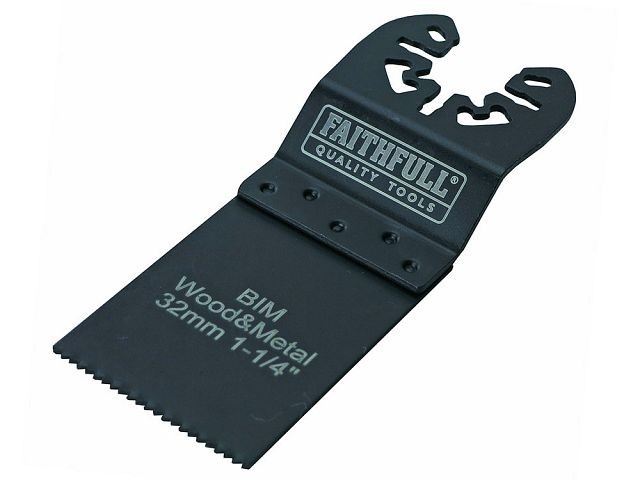 Faithfull FAIMFWM32B Multitool Flush Cut Wood & Metal Blades 32mm (Pack 5) Bi-Metal