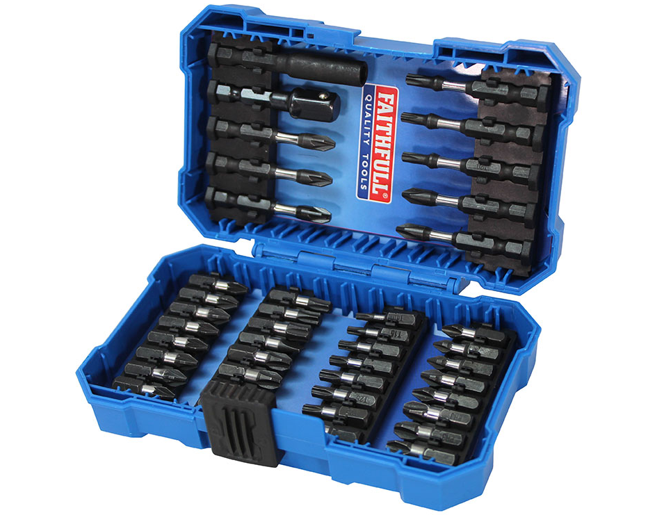 Faithfull FAISBSET42IM Impact Screwdriver Bit Set 42 Piece