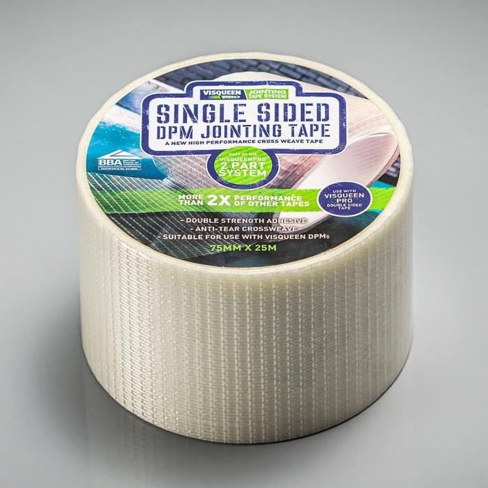VisqueenPro Single Sided DPM Jointing Tape, 75mm x 25m