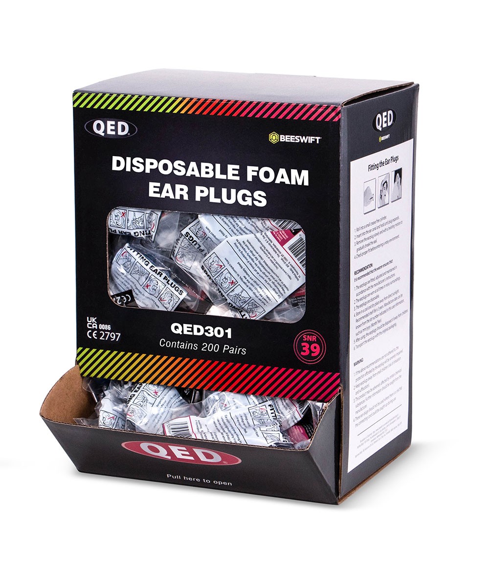 Beeswift QED301 Disposable Foam Ear Plugs Blue