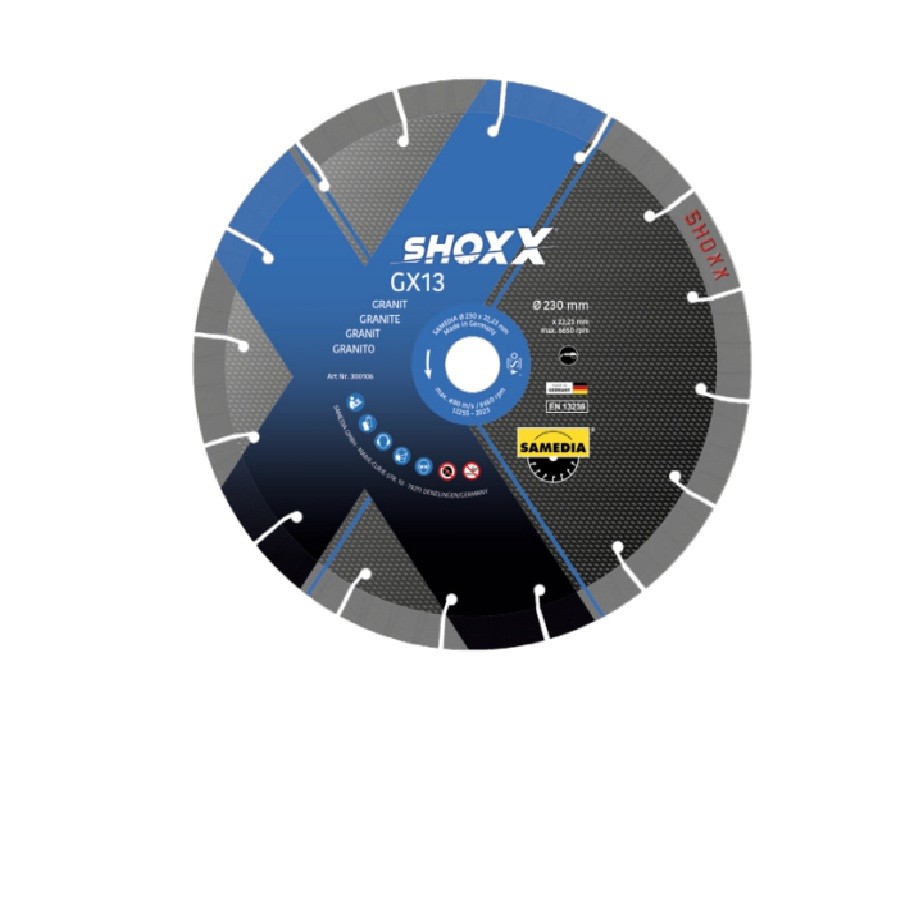 Samedia Shoxx GX13 Reinforced Concrete/Eng Brick/Granite Diamond Blade