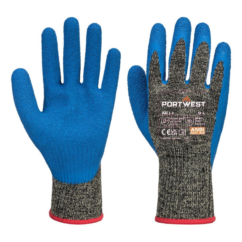 Portwest Aramid HR Cut Latex Glove A611 - Cut Level D