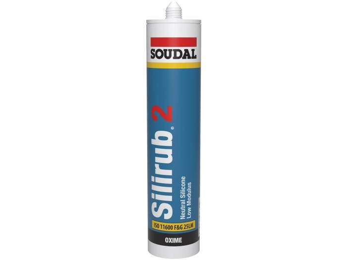 Soudal Silirub 2 Glazing Silicone Sealants Low Modulus 310ml