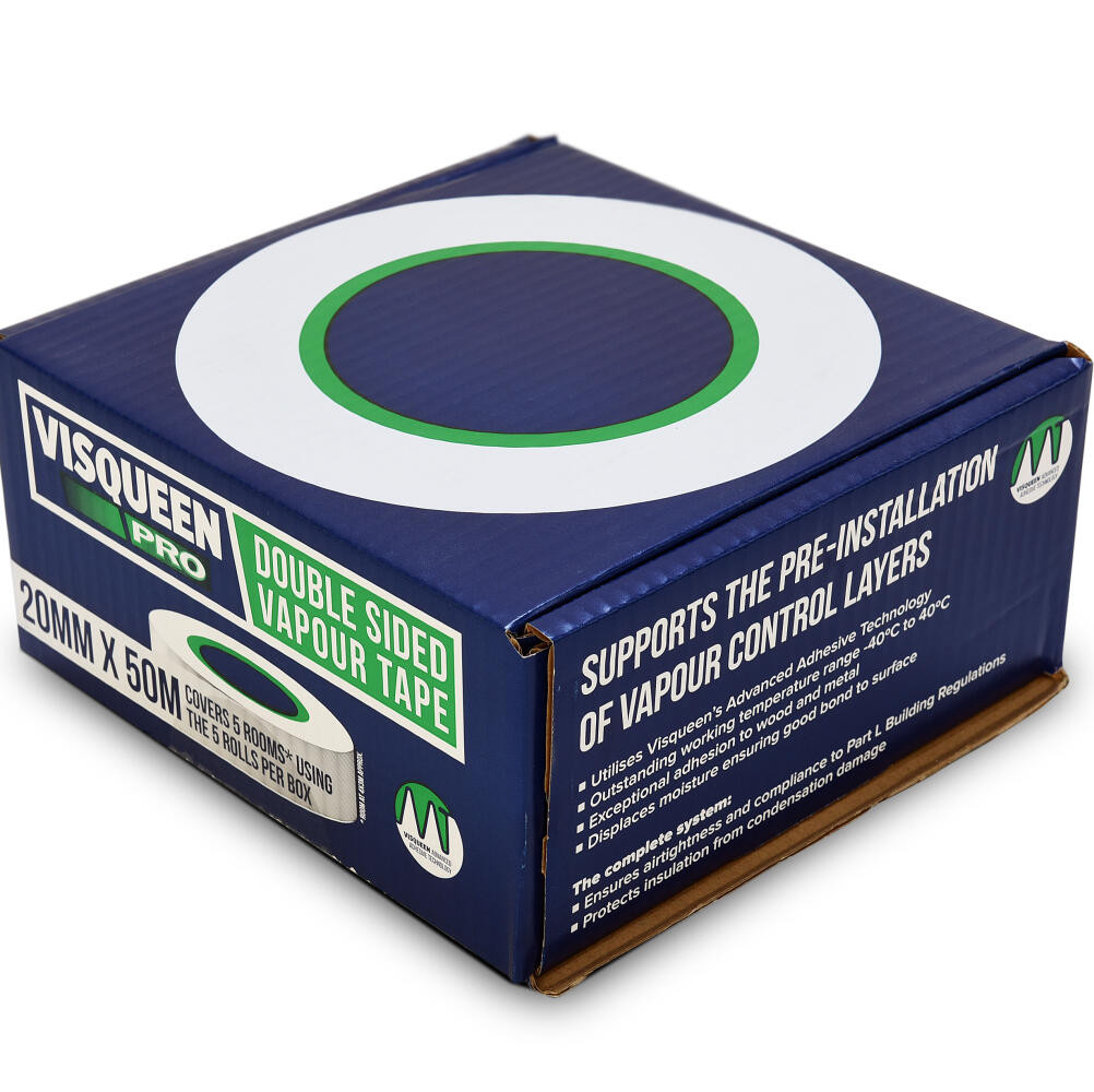 VisqueenPro Double Sided Vapour Tape, 20mm x 50m (5 per box)