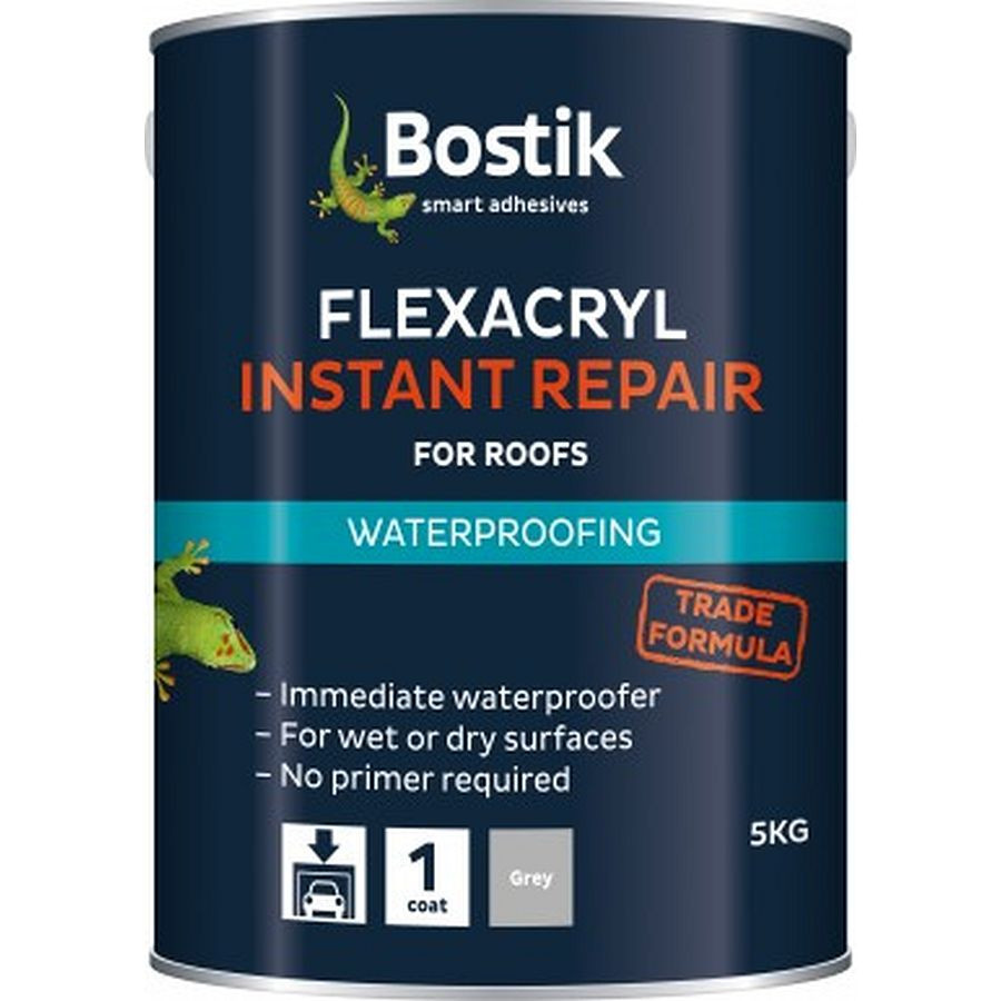 Bostik Flexacryl Instant Repair For Roofs 5kg Grey