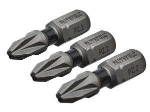 Faithfull FAISBPZ325 Screwdriver Bits Impact (3) PZ x 25mm