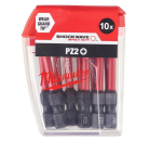 Milwaukee 10 Piece Screwdriver Bit set PZ2 x 50mm Impact Duty