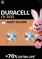 Duracell CR2032 Lithium Coin Batteries Pk2
