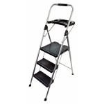 Werner Black Sure Grip Comfort Stepstool - 3 step with Tool Tray