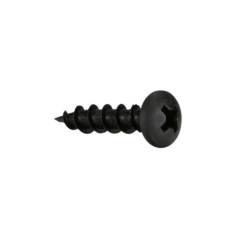 Round Head Slotted Woodscrews Black Japanned