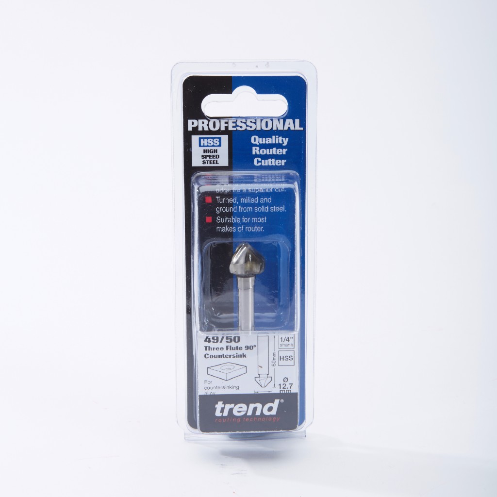 Trend 49/50 x 1/4 HSS Rose Countersink