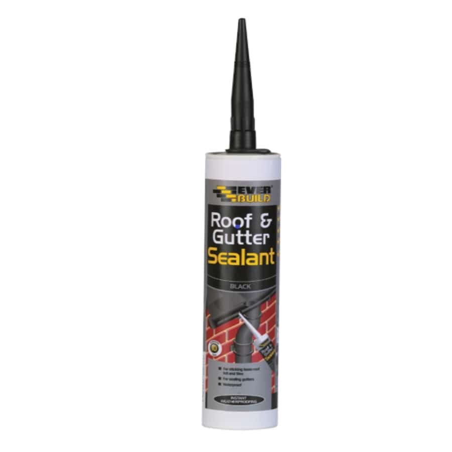 Everbuild Roof & Gutter Sealant Black 300ml