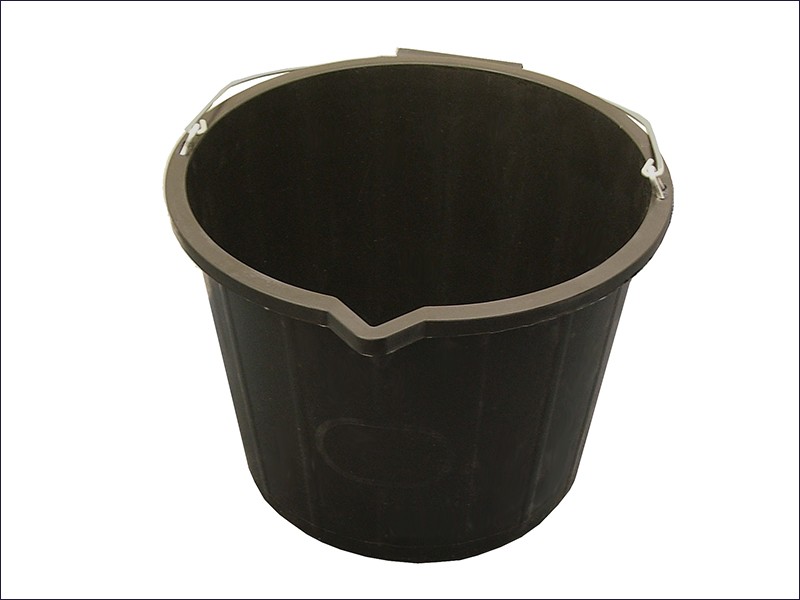 Bucket Black Plastic