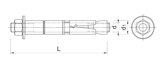 Rawl R-SPL-BP SafetyPlus Anchor Projecting Bolt