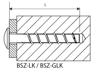 MKT BSZ-LK Pan Head BZP Concrete Screwbolt