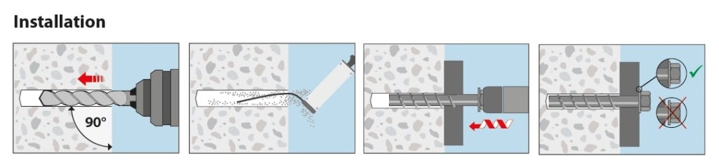 MKT BZP-SU-H Hex Head Concrete Screwbolt