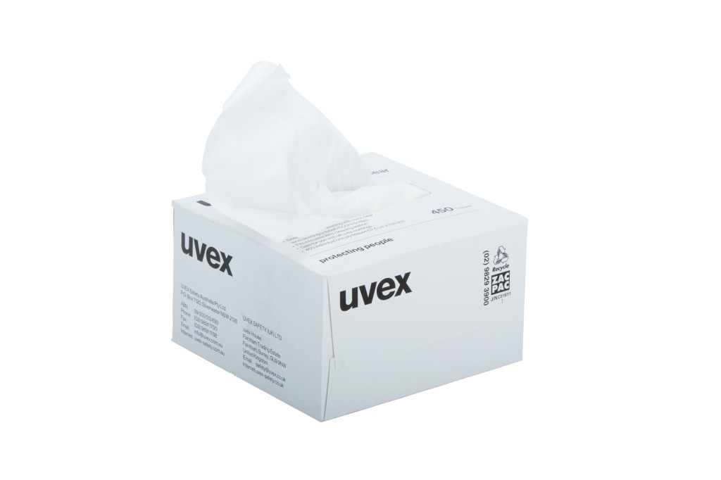 Uvex cleaning wipes