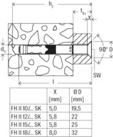 Fischer FH II 10/15 SK High Performance Anchor 503136