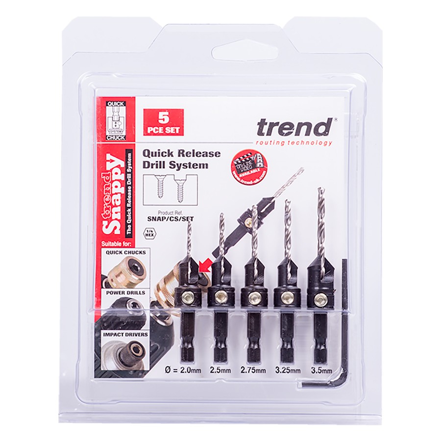 Trend Snappy SNAP/CS/Set 5Pc Countersink Set