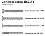 MKT BSZ-SK Countersunk Head Concrete Screwbolt A4 Stainless Steel