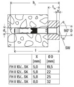 fischer FH II-SK High Performance Anchor with Countersunk Head